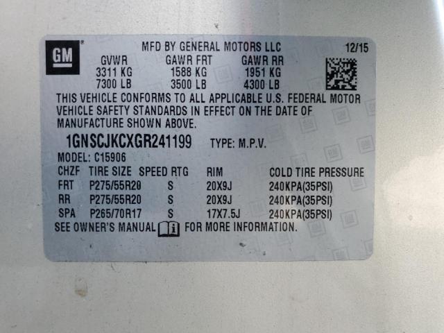 2016 CHEVROLET SUBURBAN C - 1GNSCJKCXGR241199