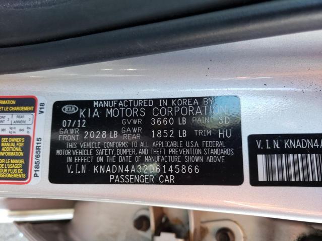 KNADN4A32D6145866 KIA RIO EX