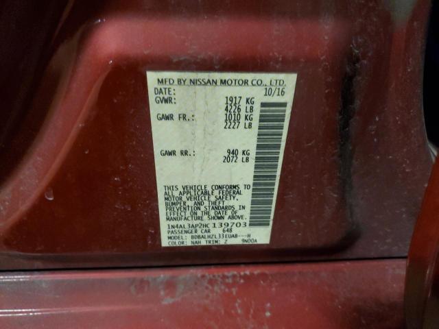 2017 NISSAN ALTIMA 2.5 1N4AL3AP2HC139703