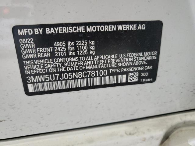 2022 BMW M340I - 3MW5U7J05N8C78100