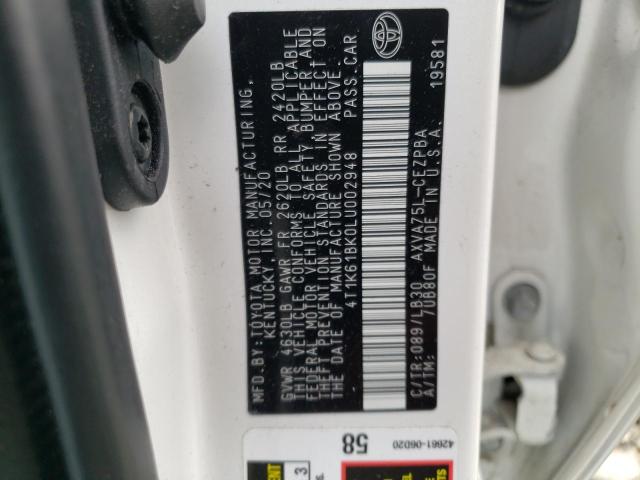 2020 TOYOTA CAMRY XSE 4T1K61BK0LU002948