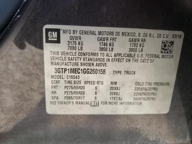 2016 GMC SIERRA C15 3GTP1MEC1GG260158