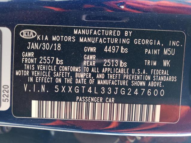5XXGT4L33JG247600 KIA Optima Lx