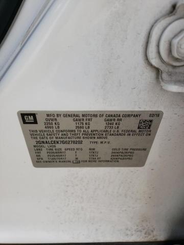 2016 CHEVROLET EQUINOX LT 2GNALCEK7G6278202