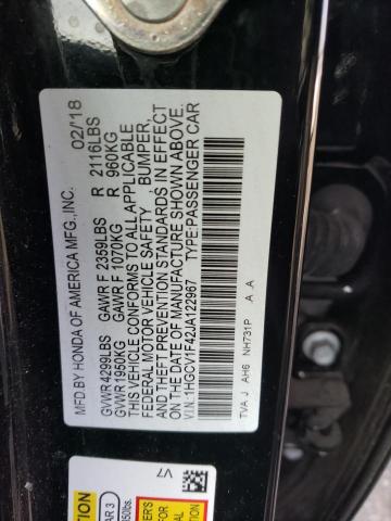 2018 HONDA ACCORD EX 1HGCV1F42JA122967