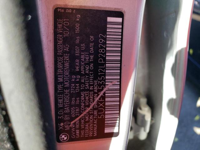 5UXFA53512LP28292 BMW X5 3.0I