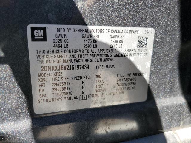 2018 CHEVROLET EQUINOX LT - 2GNAXJEV2J6197439