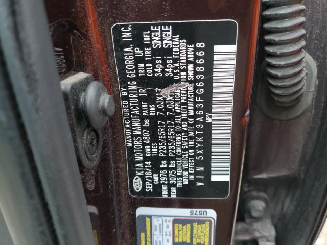 5XYKT3A63FG638668 KIA SORENTO LX