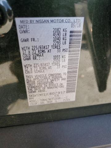 2018 NISSAN ROGUE S 5N1AT2MT1JC807957