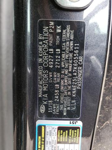 2019 KIA STINGER PR KNAE25LA7K6055611