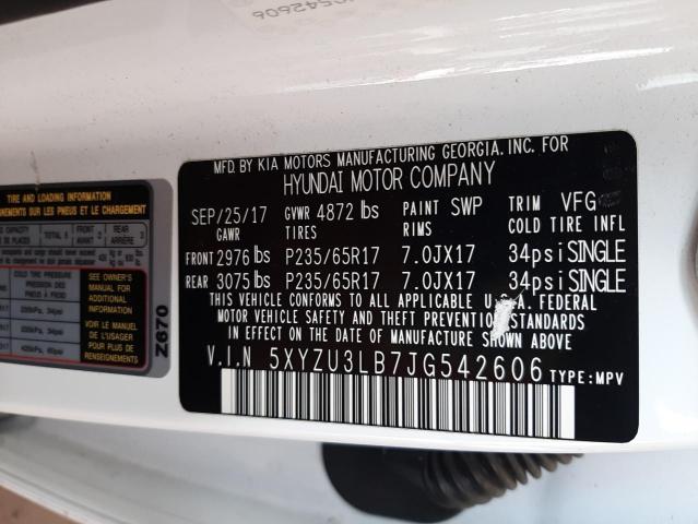 2018 HYUNDAI SANTA FE S 5XYZU3LB7JG542606