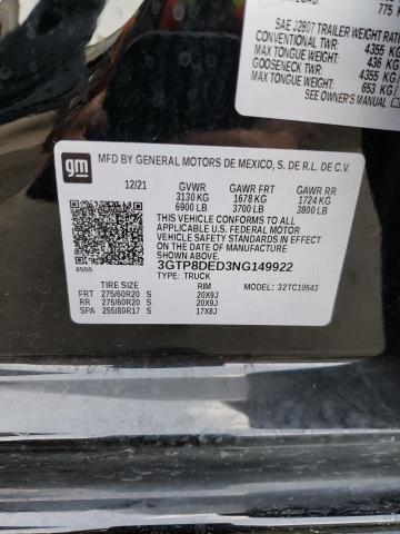2022 GMC SIERRA LIM - 3GTP8DED3NG149922