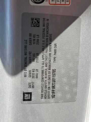 2018 CHEVROLET CAMARO SS 1G1FF1R77J0119785