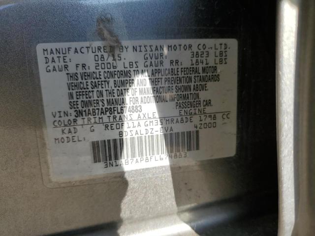 3N1AB7AP8FL674883 Nissan SENTRA S