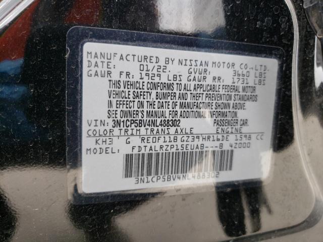 2022 NISSAN KICKS S 3N1CP5BV4NL488302