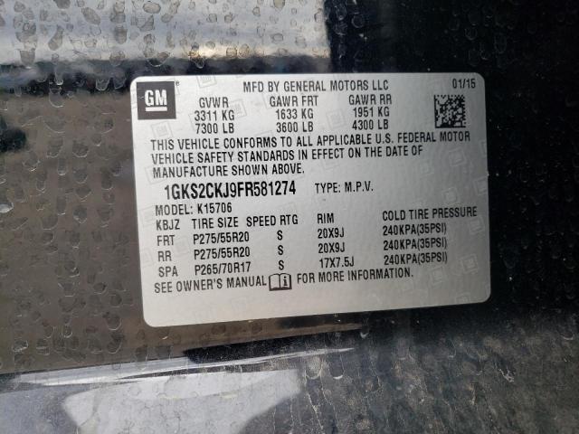 1GKS2CKJ9FR581274 GMC YUKON DENALI