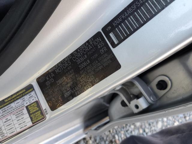 KNAFK4A65F5425463 KIA FORTE LX