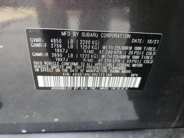 2022 SUBARU OUTBACK LI - 4S4BTANC4N3155189