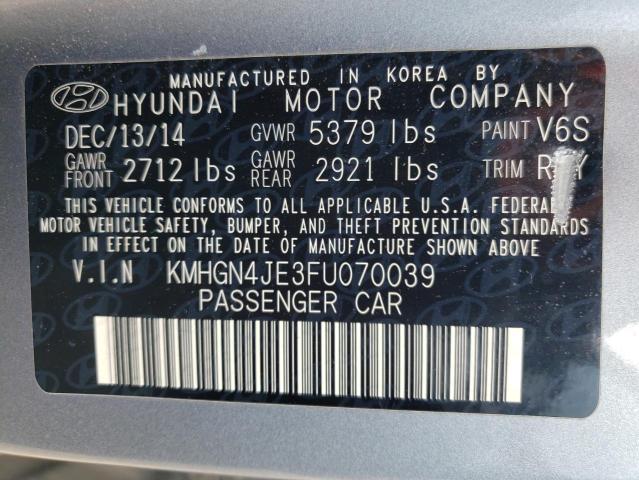 2015 HYUNDAI GENESIS 3. KMHGN4JE3FU070039