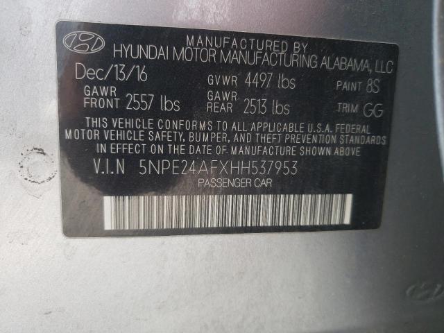 2017 HYUNDAI SONATA SE 5NPE24AFXHH537953