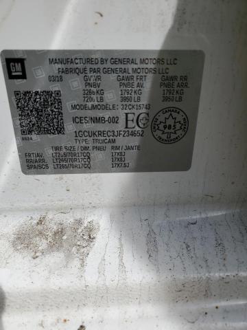 2018 CHEVROLET SILVERADO 1GCUKREC3JF234652