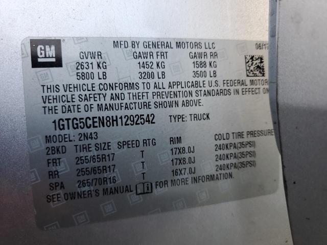 1GTG5CEN8H1292542 GMC CANYON SLE