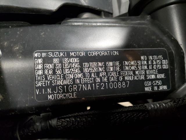 2015 SUZUKI GSX-S750 - JS1GR7NA1F2100887