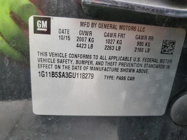 2016 CHEVROLET MALIBU LIM - 1G11B5SA3GU118279