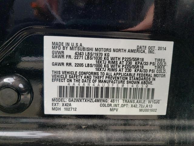 2015 MITSUBISHI OUTLANDER 4A4AR4AU3FE014630