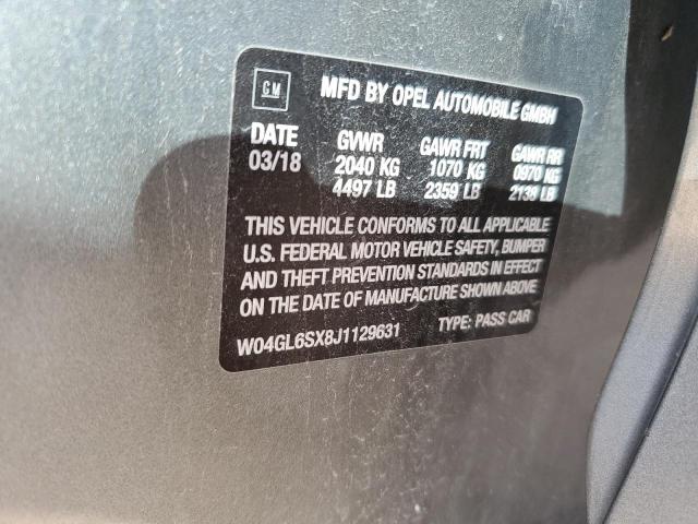 2018 BUICK REGAL PREF W04GL6SX8J1129631