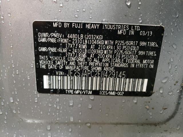 JF2SJAPC2EH429145 Subaru Forester 2.5i Touring
