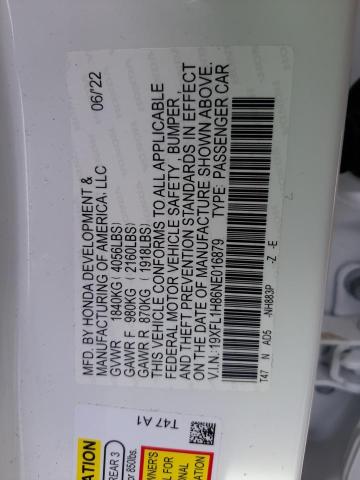 2022 HONDA CIVIC SPOR 19XFL1H86NE016879