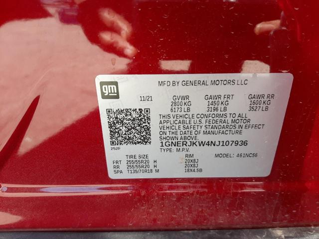 2022 CHEVROLET TRAVERSE R 1GNERJKW4NJ107936