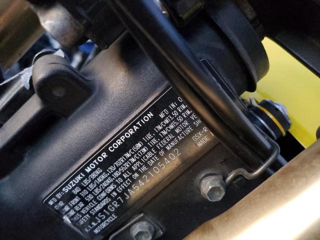 2004 SUZUKI GSX-R750 K JS1GR7JA542105402
