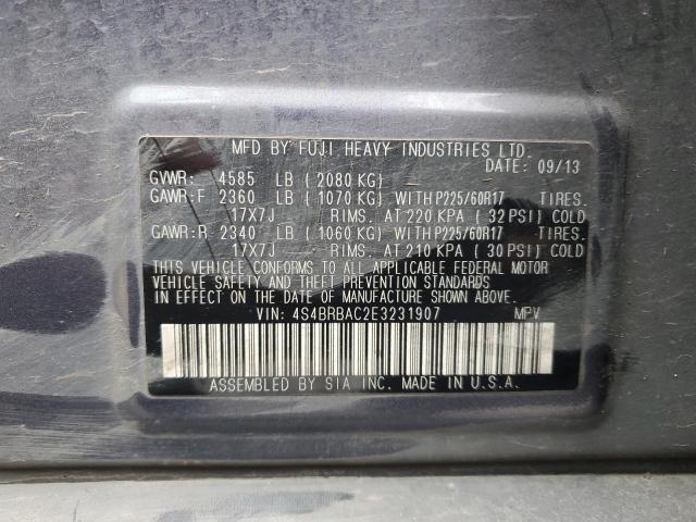 4S4BRBAC2E3231907 Subaru Outback 2.5i