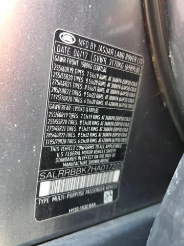 2017 LAND ROVER DISCOVERY SALRRBBK7HA017223