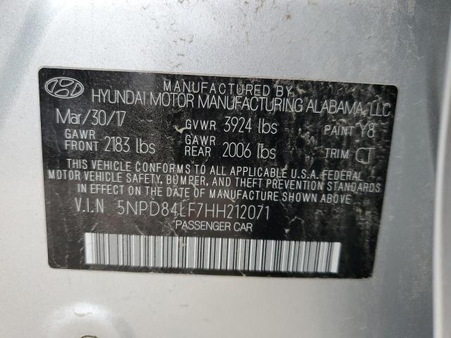 2017 HYUNDAI ELANTRA SE 5NPD84LF7HH212071