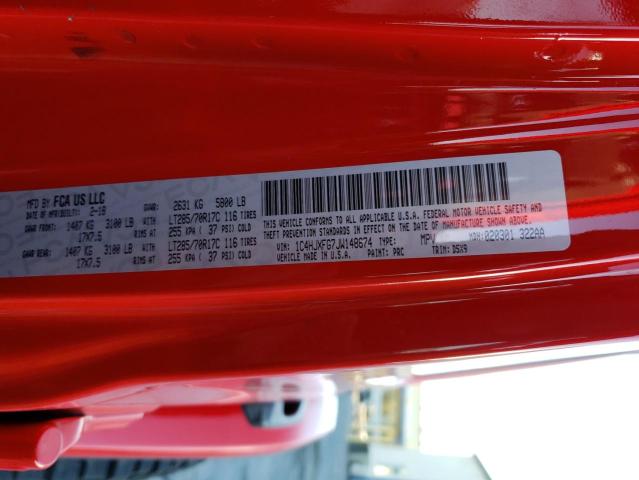 1C4HJXFG7JW148674 Jeep Wrangler Unlimited Rubicon