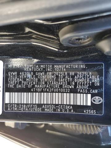 2015 TOYOTA CAMRY LE 4T1BF1FK2FU010032