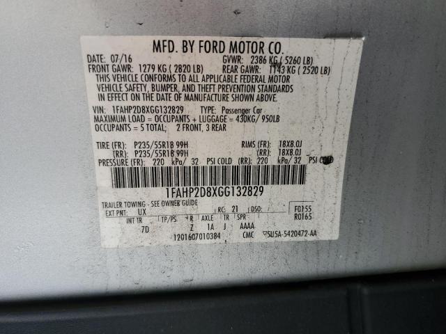 2016 FORD TAURUS SE - 1FAHP2D8XGG132829