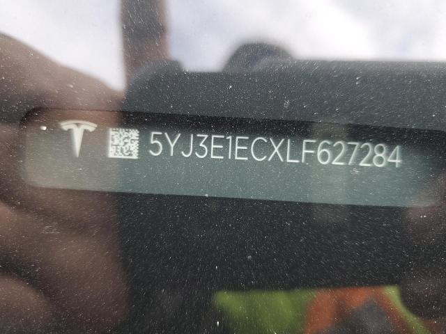 2020 TESLA MODEL 3 5YJ3E1ECXLF627284