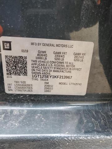 2019 GMC SIERRA K25 1GT12SEY1KF213967