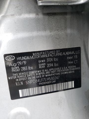2020 HYUNDAI ELANTRA SE 5NPD84LF7LH530247