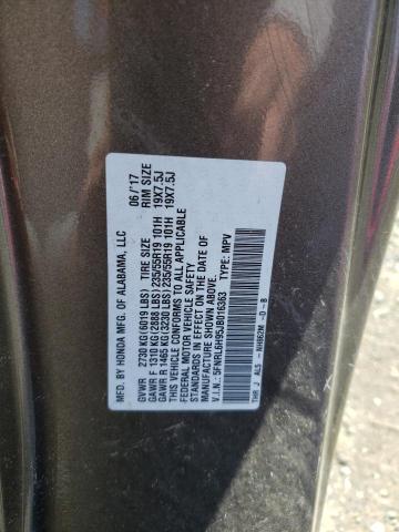 2018 HONDA ODYSSEY EL 5FNRL6H95JB016363