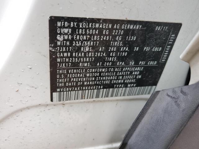 2017 VOLKSWAGEN TIGUAN S - WVGBV7AX1HK046298