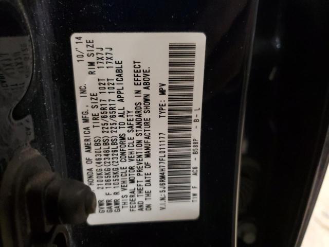 2015 HONDA CR-V EXL 5J6RM4H77FL011177