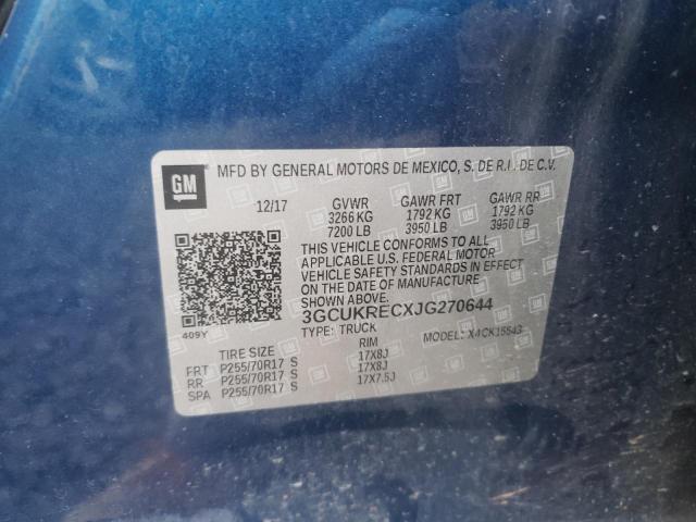 2018 CHEVROLET SILVERADO - 3GCUKRECXJG270644