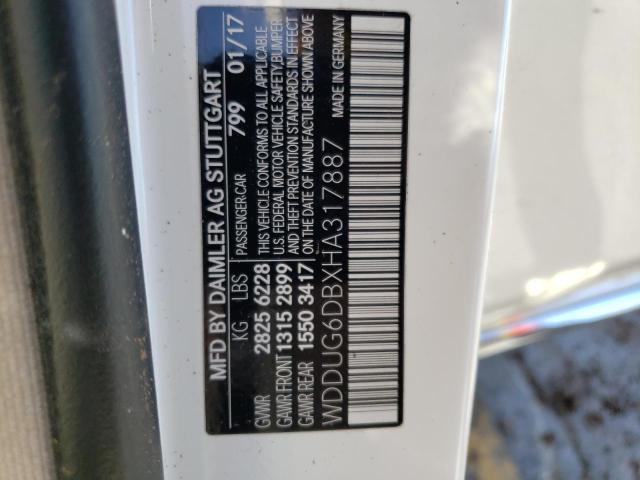 WDDUG6DBXHA317887 Mercedes-Benz S 550e