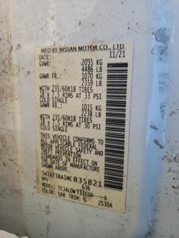 5N1AT3BA1MC835821 Nissan ROGUE SV