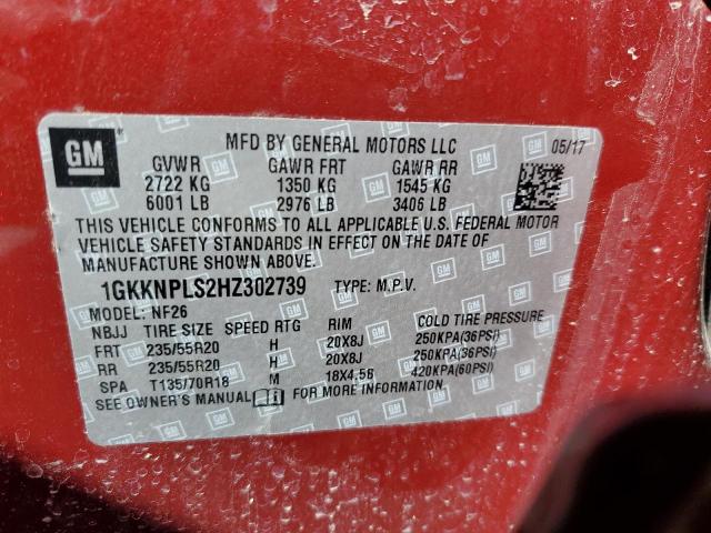 1GKKNPLS2HZ302739 GMC ACADIA DEN